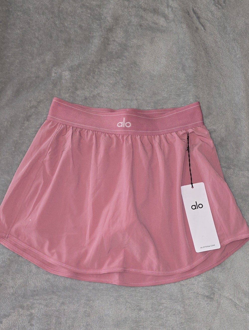 ALO Yoga Rose Pink Circle Skirt with Built-In Shorts